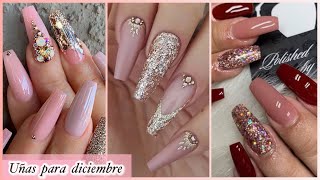 UÑAS ACRÍLICAS DISEÑOS DE UÑAS PARA DICIEMBRE ESTA NAVIDAD🎄INVIERNO 2021 Uñas elegantes de fiesta [upl. by Corel]