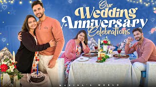 Our Wedding Anniversary Celebrations  Marina Abraham Sahni  Rohit Sahni  Marinas World [upl. by Llyrad]