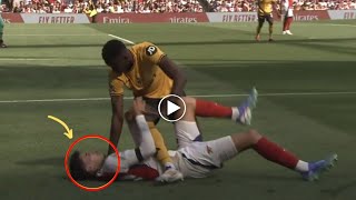 VAR IGNORES Yerson Mosquera RED CARD after foul on Kai Havertz vs Arsenal vs Wolves [upl. by Citron37]