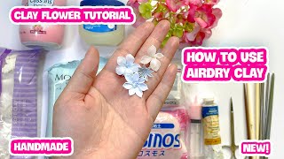 DCHIAKI  Clay Flower Tutorial How To Use Airdry Clay [upl. by Aglo]