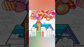 Up movie house coloring art up house balloon stressreleif [upl. by Marga]