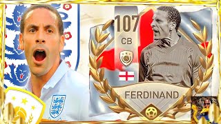 107 RIO FERDINAND FIFA MOBILE 22 WORLD CUP ICON CARD REVIEW GAMEPLAY fifamobile22 worlcup2022 [upl. by Maurise663]