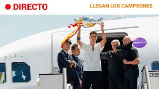 EUROCOPA 2024 La SELECCIÓN ESPAÑOLA llega a MADRID para CELEBRAR su CUARTA EURO  RTVE [upl. by Alyac573]