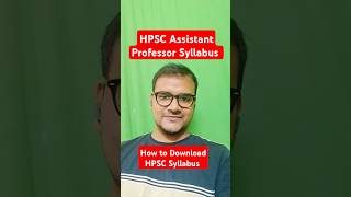 HPSC Assistant Professor Syllabus 2024 Hpsc shorts hpscSyllabus assistantprofessor HPSC2024 [upl. by Marylinda]