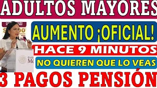 💥3 PAGOS🔔PENSION de Adultos Mayores ♨️SUPERAUMENTO 2025 CONFIRMA CLAUDIA💵MIRA ANTES QUE LO BORREN📢 [upl. by Roberto495]