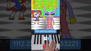 LALALA Emoji Challenge Jax  The Amazing Digital Circus ‪shortstoon‬  Piano Tutorial [upl. by Akoyn]