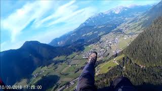 Gleitschirmflug Hohe Salve Startplatz Nordwest und Landung in Söll [upl. by Oag424]