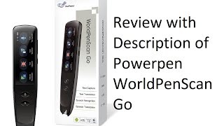 PenPower WorldPen Scan Go Review Comprehensive OCR Reading Pen  see description ocr learning [upl. by Aihsel259]