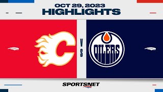 NHL Highlights  Flames vs Oilers  October 29 2023  Heritage Classic [upl. by Huebner]