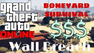 GTA5 ONLINE  BONEYARD SURVIVAL WALL GLITCH WALL BREACH [upl. by Bathesda]