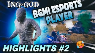 HIGHLIGHTS 2  BGMI ESPORTS PLAYER  IPHONE 12 GAMEPLAY  TEAM ING [upl. by Wetzel]