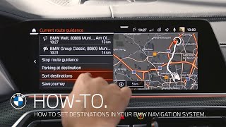 How to set destinations in your BMW navigation system – BMW HowTo [upl. by Featherstone608]