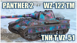 Panther II WZ122 TM amp TNH T Vz 51 • WoT Blitz Gameplay [upl. by Aikmat]