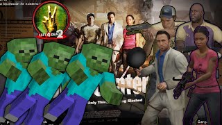 LEFT 4 DEAD 2 CAMPAÑA EN MODO EXPERTO CON MOD DE MINECRAFT Y MAS MODS QUE LO HACEN MAS DIFICIL 2 [upl. by Teresa]