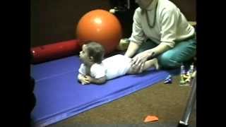 3 of 3  Beth Lang has Down Syndrome this is Physical Therapy Session at 9 month old [upl. by Anwat924]