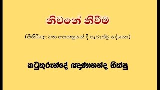 නිවනේ නිවීම 01  Katukurunde Nanananda Bhikkhu [upl. by Intisar398]