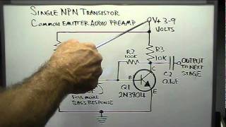 Single transistor audio preamp [upl. by Tice]