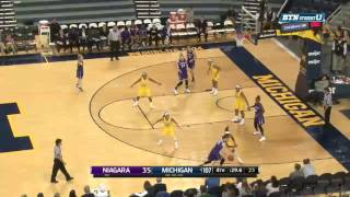 Michigan Womens Basketball Tops Niagara 10735 [upl. by Moncear]