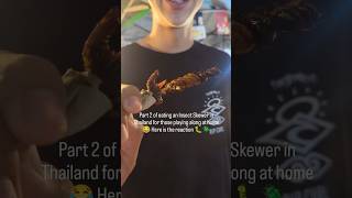 Insect Skewer Would you eat it Thailand Night Markets have these everywhere and we had to try one [upl. by Adnana]