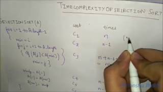 Time Complexity of Selection Sort Algorithm [upl. by Iturhs86]