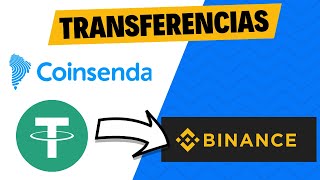 💥Retirar USDT desde COINSENDA hacia BINANCE [upl. by Moffat]