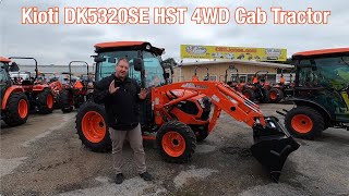 Kioti DK Series DK5320SE HST 4WD Cab Tractor With Front End Loader [upl. by Buroker809]