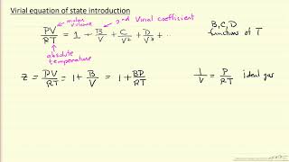 Virial Equation of State Introduction [upl. by Eidoow]