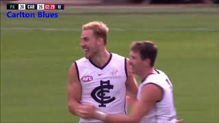 Carlton Blues  All Goals  AFL Round 2 2019 vs Port Adelaide Power [upl. by Ahsiugal]