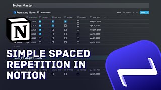 SIMPLE SPACED REPETITION IN NOTION An easier more fun take on this knowledge retention technique [upl. by Aileen]