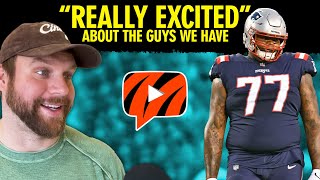 Ted Karras Reacts to Trent Brown Signing with Bengals  NFL Free Agency [upl. by Lladnar463]