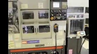 Iverson amp Co Wasino AA1 Double SpindleTurret Auto Load CNC Lathe with live tooling Caxis Y axis [upl. by Shererd]