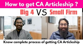 How to get CA Articleship Big 4 or midsize firm  By CA Tushar Kalra GGspeaksbyGauravGoel [upl. by Kelila414]