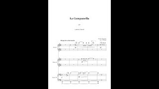 N Paganini  La Campanella  1 piano 6 hands [upl. by Rinaldo]