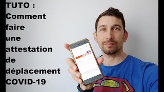 TUTO  Comment faire une ATTESTATION DE DEPLACEMENT numérique COVID 19 sur smartphone [upl. by Melitta]