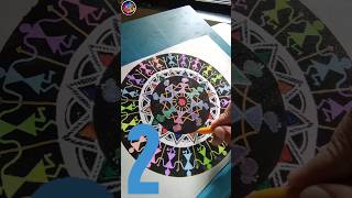 Colorful Mandala Art  Dandiya mandala  ArtTherapy Mandalas [upl. by Gussman960]