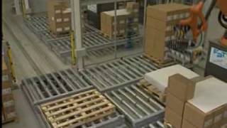 Palletizing robot stacks cartons  KUKA Robot KR 180 PA [upl. by Tadeas757]