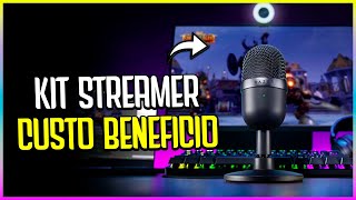 MELHOR MICROFONE E WEBCAM CUSTO BENEFICIO DA RAZER RAZER SEIREN V3 MINI E RAZER KIYO [upl. by Sinnod380]