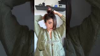 Easy messy bun hair saçmodelleri topuz messybun hairinspo shorts hairtutorial hairstylehorts [upl. by Hadria]