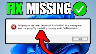 How To Fix Missing VCRUNTIME140dll Error Windows 1011 [upl. by Lemraj]