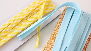 SEW DIY BIAS TAPE single fold double fold continuous bias tape [upl. by Enamrahs]