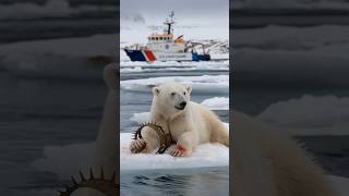 A touching story of a lonely badly injured polar bear cub pleading a sailor to save him polarbear [upl. by Kcirddet]