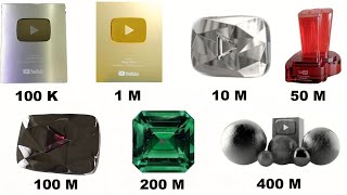 Conheça TODAS AS PLACAS DO YOUTUBE  De 100 mil a 100 MILHÕES QUANTO REALMENTE GANHA OS YOUTUBERS [upl. by Aleunam]