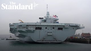 The Royal Navys Aircraft carrier HMS Prince of Wales departure for major Nato exercise is delayed [upl. by Ytsirk]