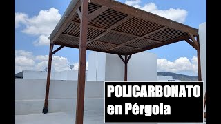 POLICARBONATO en Pérgola Dominó [upl. by Viens616]