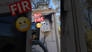 Diy Bus Conversion FIRE shortbus skoolie vanlife waterheater [upl. by Sheena]