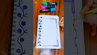 Beautiful border design ideas viralvideo viralshorts craft subscribemychannel [upl. by Angus]