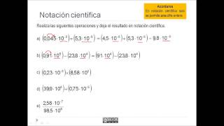 Ejercicio de paso a Notación Científica III Operaciones [upl. by Myrtia]