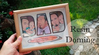 Resin Doming Technique  Resin Photo Frame Customised Gifts Tutorial  DIY Fathers Day Gift [upl. by Laidlaw]