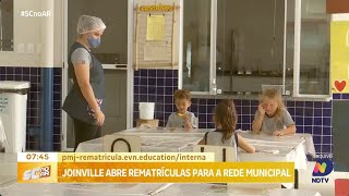 Joinville inicia período de rematrícula para alunos da rede municipal de ensino [upl. by Brittne]