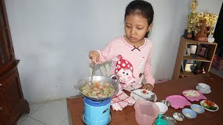 Main Masak Masakan Beneran  Masak Sayur Sop Dengan Mainan Kompor Mini [upl. by Lechner983]